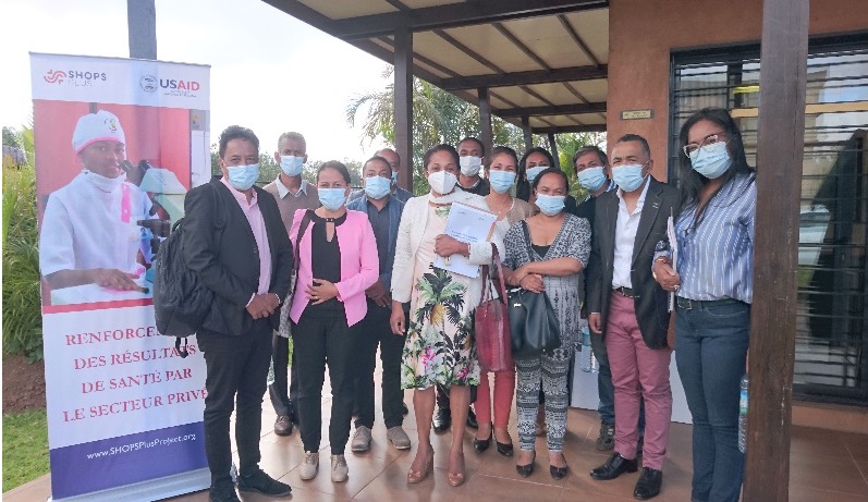 A group of medical students wearing masks