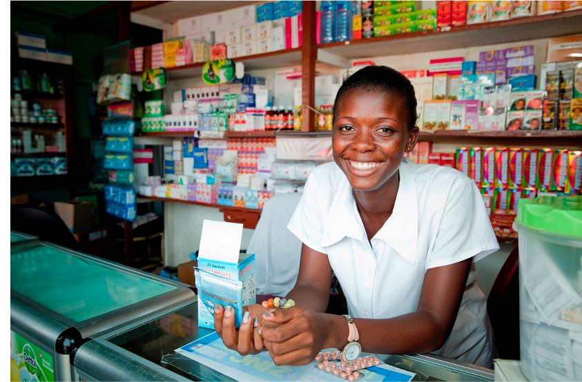 Women behind the counter in a store