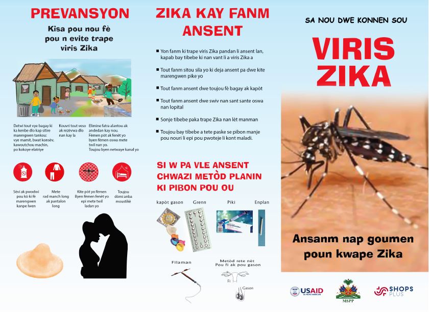 Photo of one of the posters used to educate Haitians about Zika. 