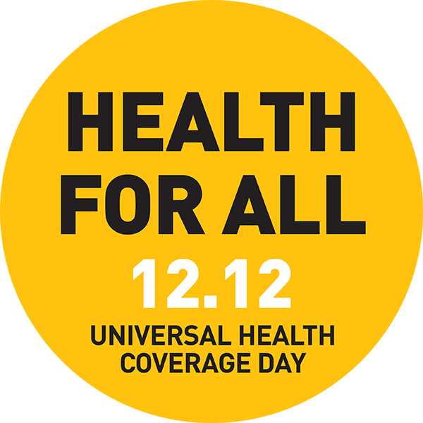 Universal health coverage day logo.
