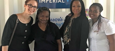 Four woman at a clinic