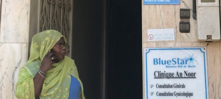 Ndieng outside her clinic in Senegal. 