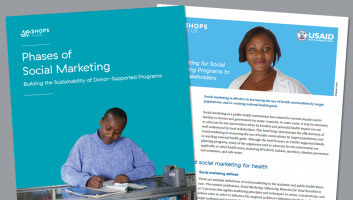 Cover images of two social marketing publications published by SHOPS Plus