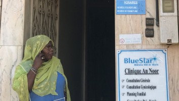 Ndieng outside her clinic in Senegal. 