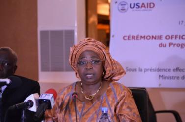 Awa Marie Coll Seck, Senegal’s Minister of Health and Social Action, chaired the launch event for USAID’s 2016-2021 Integrated Health Program