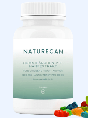 Naturecan CBD Gummibaerchen Abbild Tabelle