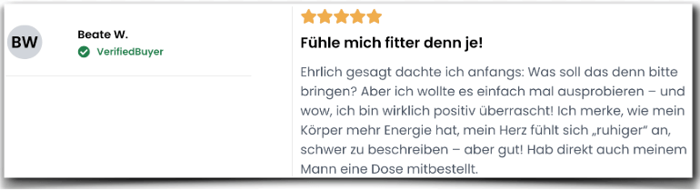 Ein Erfahrungsbericht, gefunden auf der Herstellerwebsite Revintis Forte Erfahrungen Erfahrung Erfahrungsbericht
